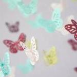 Baby Mobile- Butterflies In Burgundy, Aqua, Green,..