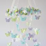 Butterfly Mobile- Lavender, Green, Blue..