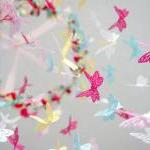 Butterfly Mobile -pink & Blue Nursery..