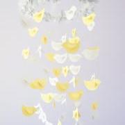 Yellow Grey Nursery Nursery Mobile, Shower Gift, Photographer Prop
