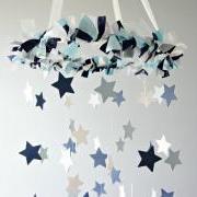 Star Mobile- Blue Nursery Mobile, Shower Gift, Photographer Prop