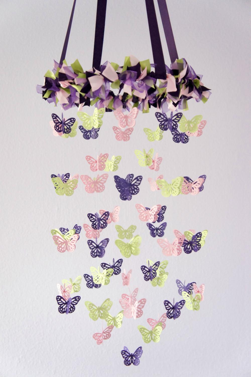 Crib Mobile- Butterfly Mobile, Baby Shower Gift, Photographer Prop