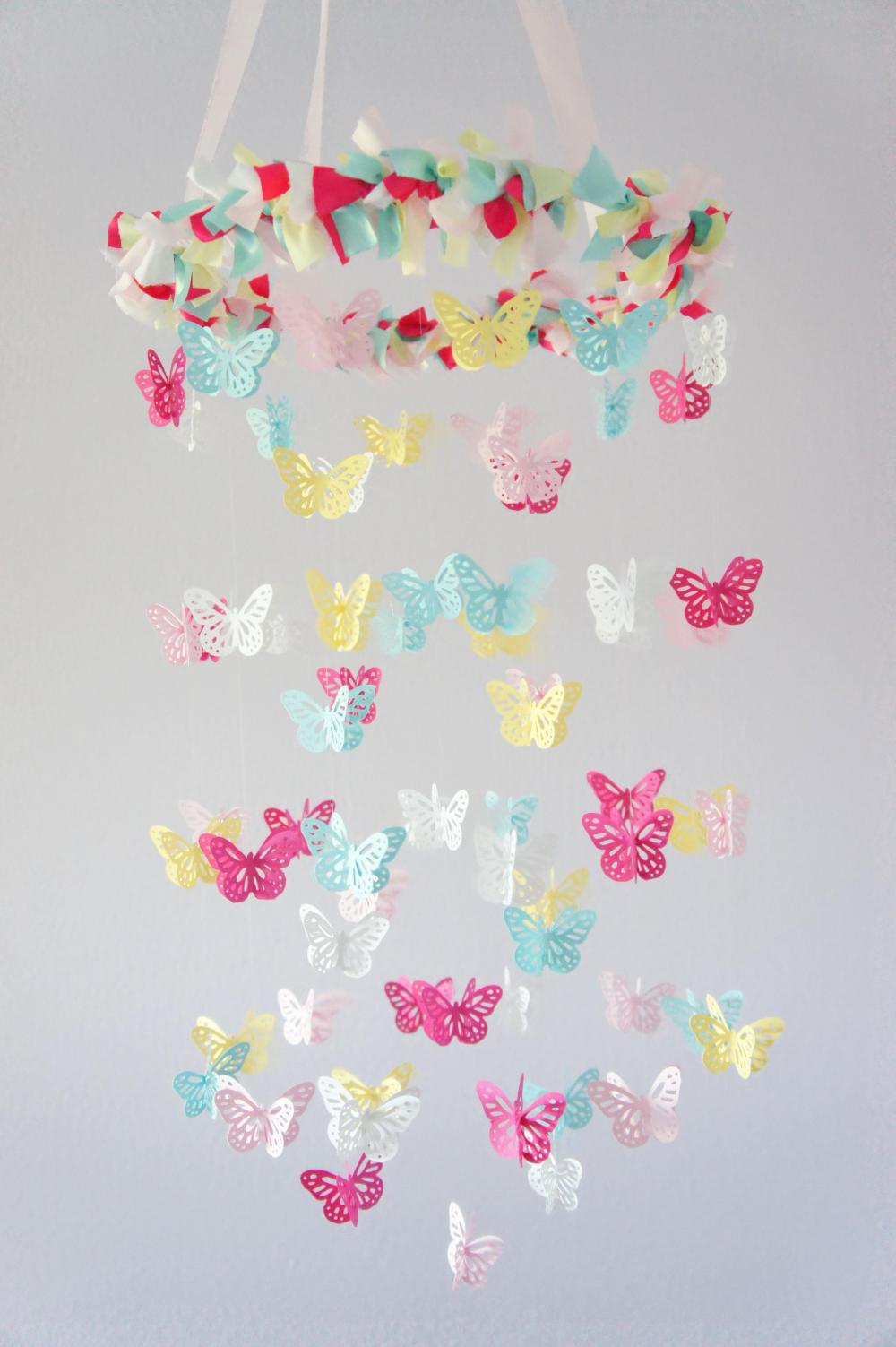 Butterfly Mobile -pink & Blue Nursery Mobile