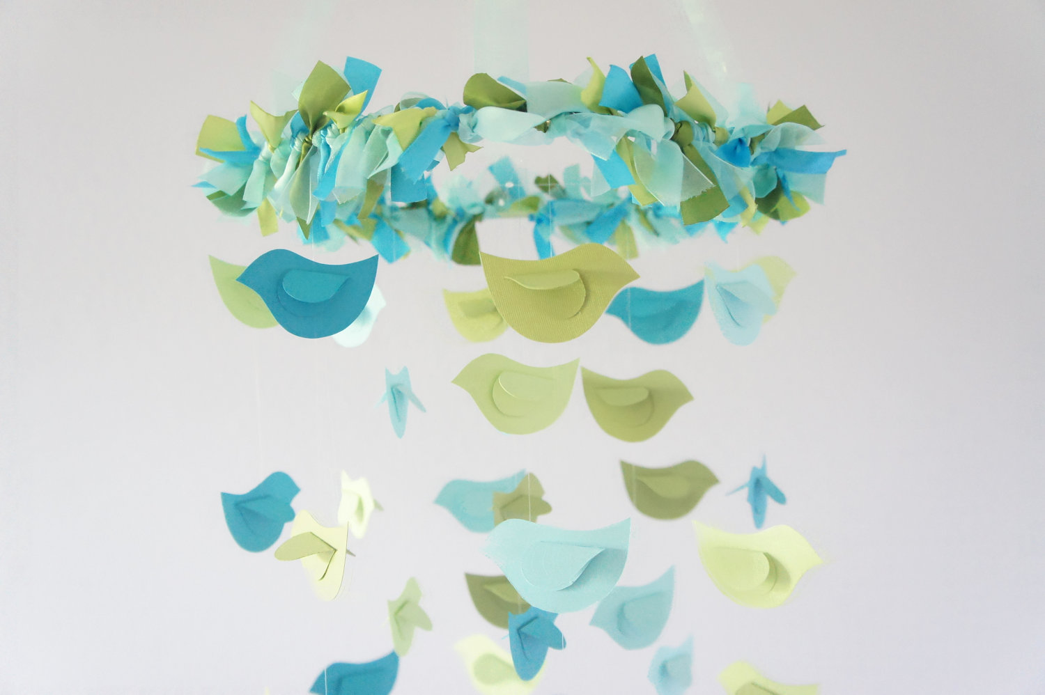 Boy Nursery Mobile Blue Green Birds Babby Decor Boy Nursery Mobile Blue Green Birds Babby Decor Baby Shower Gift On Luulla